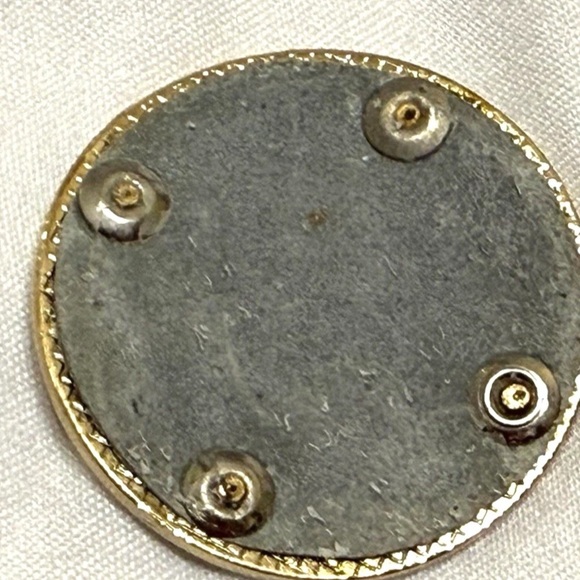 Tory Burch Replacement Shoe Medallions Gold Tone Lot of 2 Yellow - Picture 3 of 6